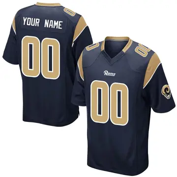 Men's Navy Custom Throwback Game Team Jersey - Kitsociety