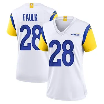 Women's Nike Marshall Faulk Royal Los Angeles Rams Game Retired Player Jersey